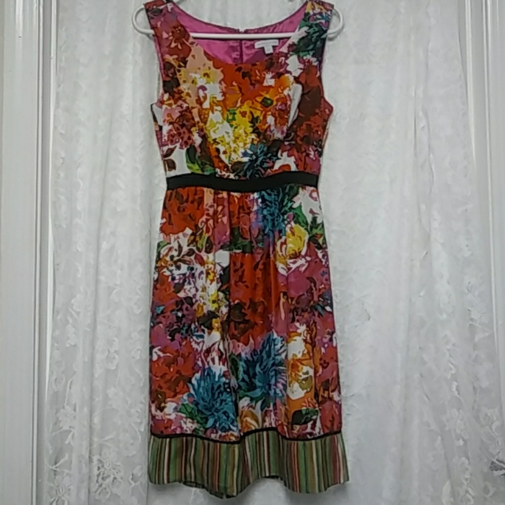 Y2k Floral Print A-Line Dress Career Piece Vacation Preppy